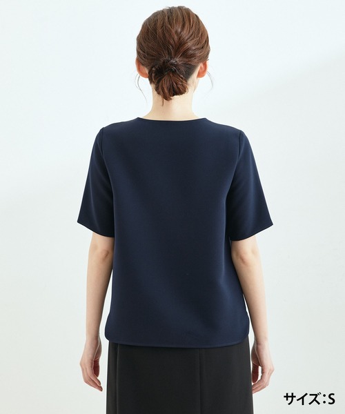 Jayro(ジャイロ)の「【セットアップ対応】2WAYストレッチ半袖ブラウス(シャツ/ブラウス・レディース・ネイビー/グレー系その他/ブラック・S/L/M)」の22枚目の写真
