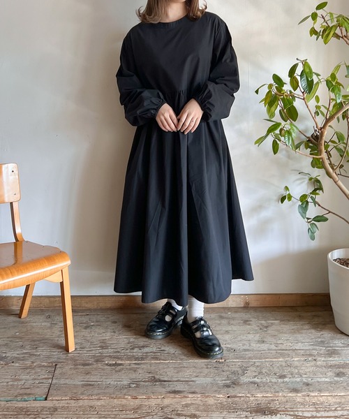 Mysa&Liina（ミーサリーナ）の「バンドカラーシャツワンピ（シャツワンピース・レディース・ブラック/オフホワイト/ストライプ・M）」の9枚目の写真