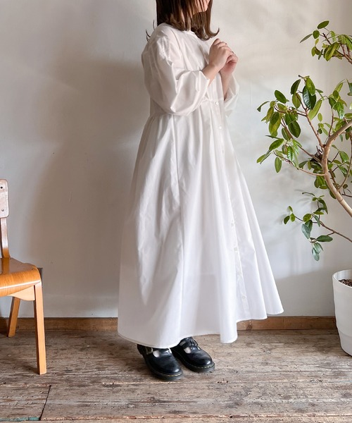 Mysa&Liina（ミーサリーナ）の「バンドカラーシャツワンピ（シャツワンピース・レディース・ブラック/オフホワイト/ストライプ・M）」の14枚目の写真