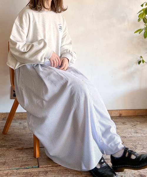 Mysa&Liina（ミーサリーナ）の「バンドカラーシャツワンピ（シャツワンピース・レディース・ブラック/オフホワイト/ストライプ・M）」の15枚目の写真