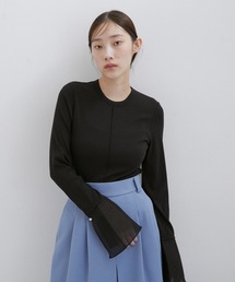 ADAM ET ROPE' | シアーカフスリブプルオーバー(Tシャツ/カットソー)