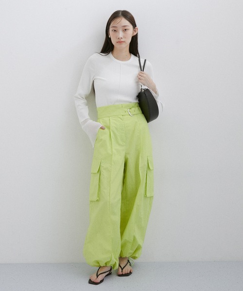 ADAM ET ROPE'（アダムエロペ）の「シアーカフスリブプルオーバー（Tシャツ/カットソー・レディース・サックスブルー/ホワイト/ブラック・FREE）」の6枚目の写真