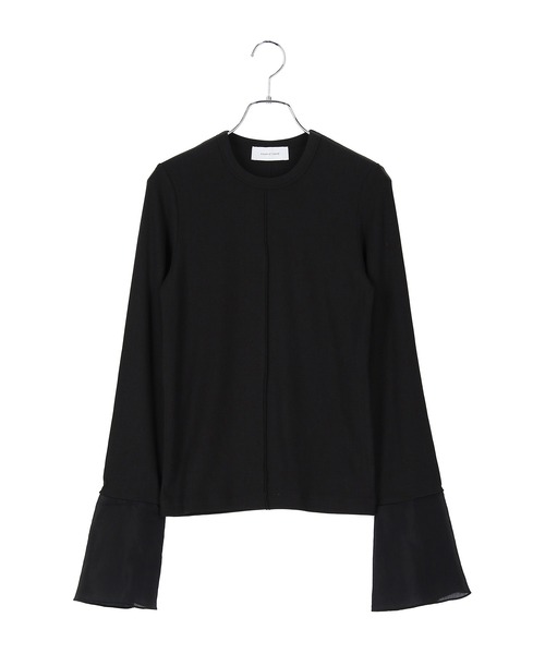 ADAM ET ROPE'（アダムエロペ）の「シアーカフスリブプルオーバー（Tシャツ/カットソー・レディース・サックスブルー/ホワイト/ブラック・FREE）」の13枚目の写真