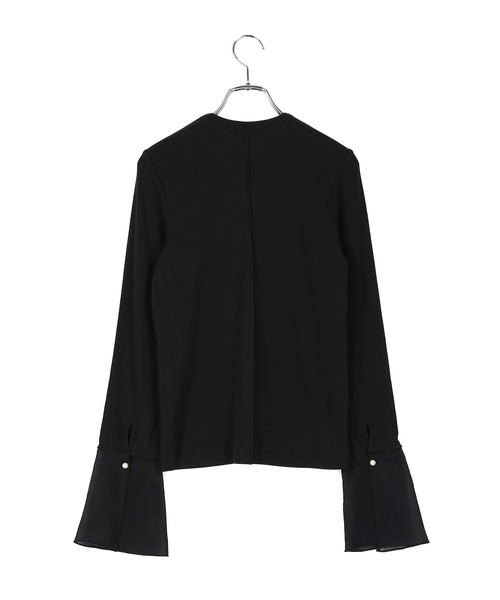 ADAM ET ROPE'（アダムエロペ）の「シアーカフスリブプルオーバー（Tシャツ/カットソー・レディース・サックスブルー/ホワイト/ブラック・FREE）」の14枚目の写真