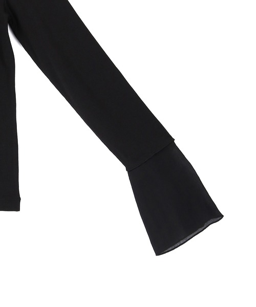 ADAM ET ROPE'（アダムエロペ）の「シアーカフスリブプルオーバー（Tシャツ/カットソー・レディース・サックスブルー/ホワイト/ブラック・FREE）」の17枚目の写真