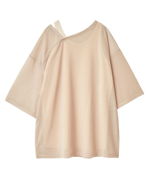 MANOF（マノフ）の「LAYERED OFF SHOULDER TOPS（その他トップス・レディース・レッド/ベージュ/ブラック・FREE）」の19枚目の写真