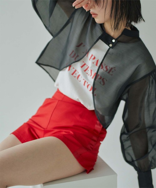 miette（ミエット）の「ｻｲﾄﾞﾗｲﾝｼｮｰﾄﾊﾟﾝﾂ（その他パンツ・レディース・ホワイト/レッド/ブラック・S/M）」の3枚目の写真