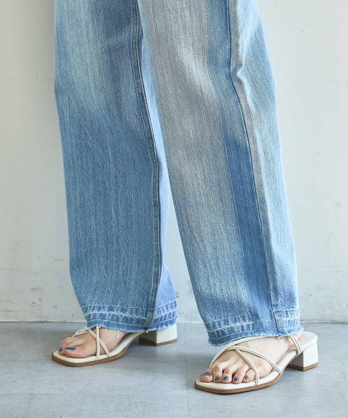 Kastane（カスタネ）の「【サイズ展開あり】サイドラインデニム（デニムパンツ・レディース・ブラック/ブルー・1/2/0）」の9枚目の写真