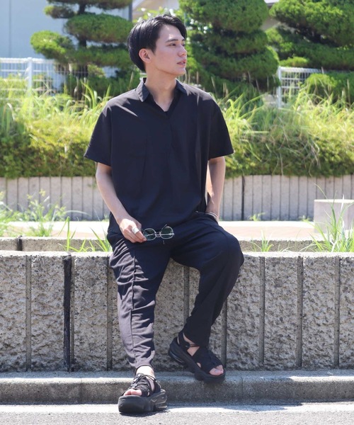 NO WAY（ノーウェイ）の「【Bz】【LAnGe】スキッパーシャツ（シャツ/ブラウス・メンズ・ホワイト/ブラック/カーキ・MEDIUM/LARGE/X-LARGE）」の5枚目の写真