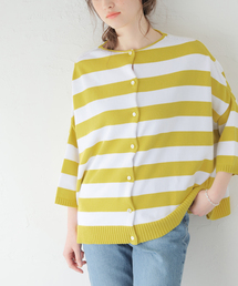 GALLEGO DESPORTES | 【GALLEGO DESPORTES/ギャレゴデスポート】 COTTON KNIT STRIPES KN：カーディガン(カーディガン/ボレロ)