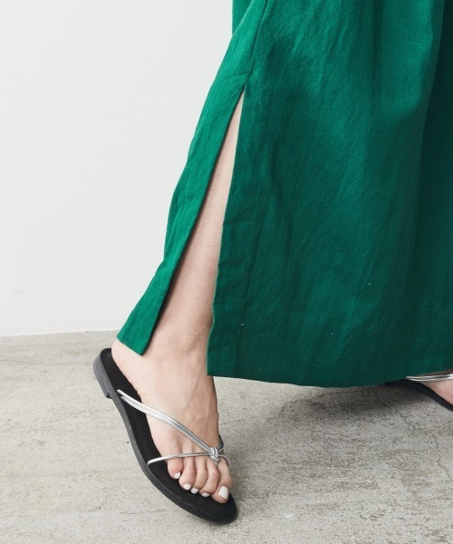 CHIC STYLE（シックスタイル）の「＜大きいサイズ＞レーヨン麻パフスリーブマキシワンピース シックスタイル（ワンピース・レディース・グリーン/モカ/ネイビー・4L/L/3L/5L/LL）」の20枚目の写真