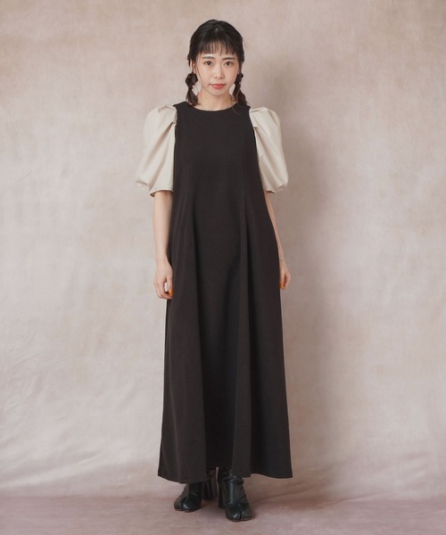 Lull（ルル）の「【Lull / ルル】ニットドッキングパフスリーブブラウス（シャツ/ブラウス・レディース・ネイビー/ベージュ/モスグリーン/オフホワイト・ONESIZE）」の8枚目の写真