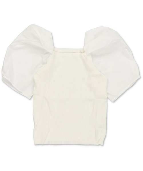 Lull（ルル）の「【Lull / ルル】ニットドッキングパフスリーブブラウス（シャツ/ブラウス・レディース・ネイビー/ベージュ/モスグリーン/オフホワイト・ONESIZE）」の17枚目の写真