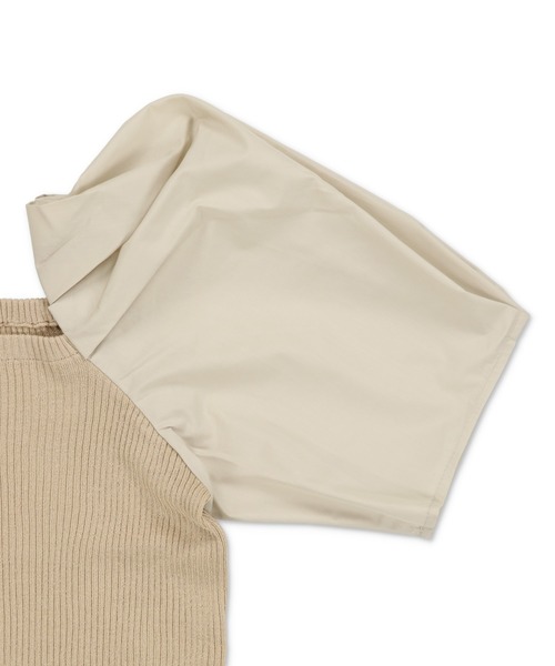 Lull（ルル）の「【Lull / ルル】ニットドッキングパフスリーブブラウス（シャツ/ブラウス・レディース・ネイビー/ベージュ/モスグリーン/オフホワイト・ONESIZE）」の15枚目の写真