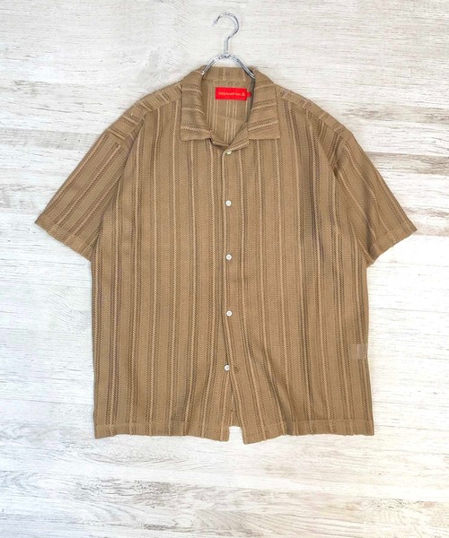 ADMIX/ATELIER SAB MEN（アドミックスアトリエサブメン）の「【Hollywood Rich.&】透かしメッシュレース / オープンカラー シャツ（シャツ/ブラウス・メンズ・ホワイト/ブラック/ベージュ・48/50/52）」の18枚目の写真