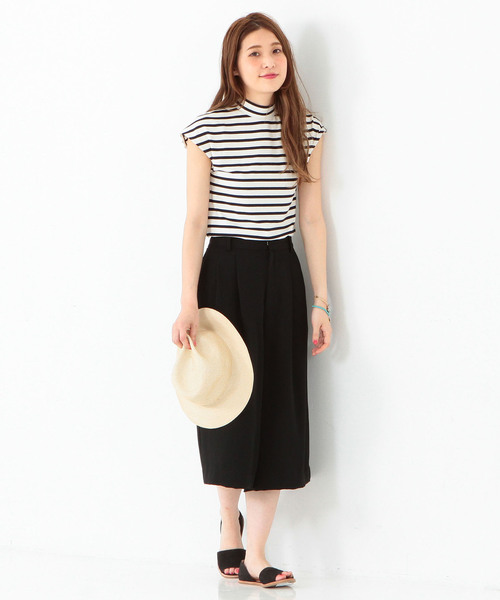 Another Edition(アナザーエディション)の「ハイネックボーダーネックプルオーバー/AEBC B/N BORDER PO◆(Tシャツ/カットソー・レディース・ライトグレー/ネイビー/ロイヤルブルー・フリー)」の12枚目の写真