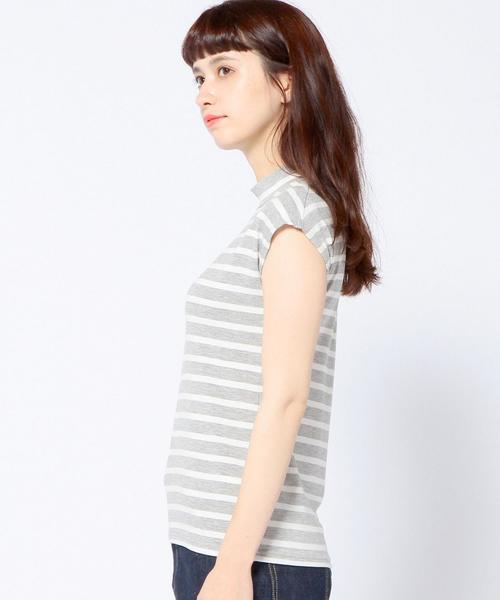 Another Edition(アナザーエディション)の「ハイネックボーダーネックプルオーバー/AEBC B/N BORDER PO◆(Tシャツ/カットソー・レディース・ライトグレー/ネイビー/ロイヤルブルー・フリー)」の7枚目の写真