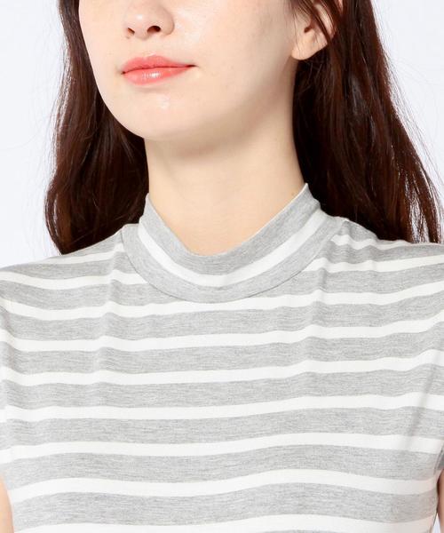 Another Edition(アナザーエディション)の「ハイネックボーダーネックプルオーバー/AEBC B/N BORDER PO◆(Tシャツ/カットソー・レディース・ライトグレー/ネイビー/ロイヤルブルー・フリー)」の8枚目の写真