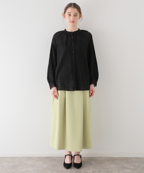 La TOTALITE(ラトータリテ)の「アイレットバンドカラーシャツ(シャツ/ブラウス・レディース・ホワイト/ブラック・FREE)」の15枚目の写真