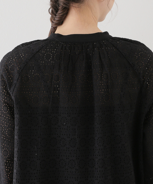 La TOTALITE(ラトータリテ)の「アイレットバンドカラーシャツ(シャツ/ブラウス・レディース・ホワイト/ブラック・FREE)」の20枚目の写真