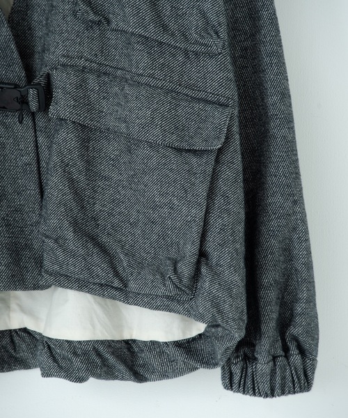 RYU（リュー）の「cotton tweed nomad jacket（ノーカラージャケット