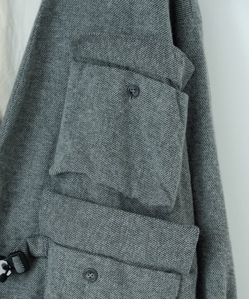 RYU（リュー）の「cotton tweed nomad jacket（ノーカラージャケット