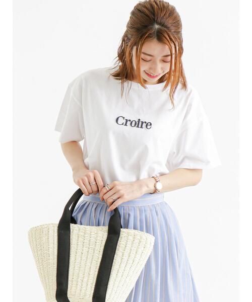 Te chichi（テチチ）の「ウレタン刺繍ロゴTシャツ（Tシャツ/カットソー・レディース・ブラウン/ベージュ/オフホワイト・ﾌﾘ-）」の14枚目の写真