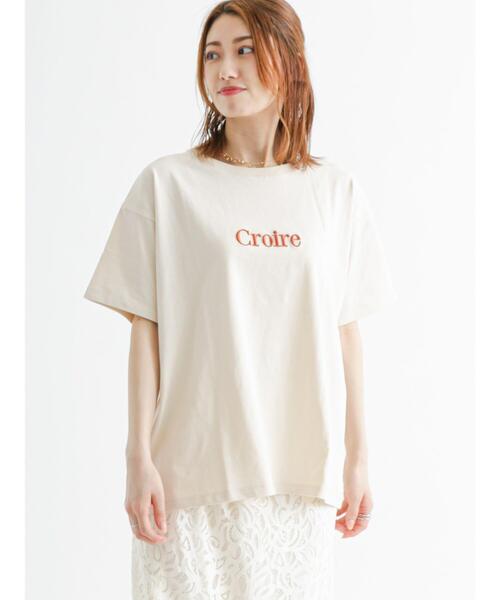 Te chichi（テチチ）の「ウレタン刺繍ロゴTシャツ（Tシャツ/カットソー・レディース・ブラウン/ベージュ/オフホワイト・ﾌﾘ-）」の19枚目の写真