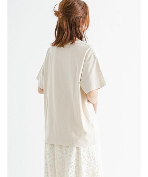 Te chichi（テチチ）の「ウレタン刺繍ロゴTシャツ（Tシャツ/カットソー・レディース・ブラウン/ベージュ/オフホワイト・ﾌﾘ-）」の22枚目の写真