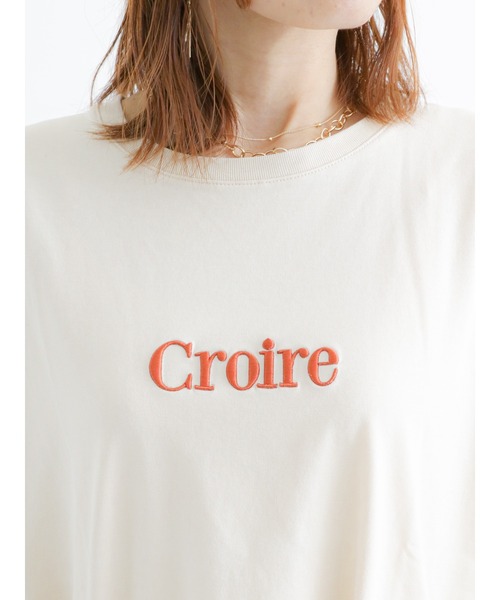 Te chichi（テチチ）の「ウレタン刺繍ロゴTシャツ（Tシャツ/カットソー・レディース・ブラウン/ベージュ/オフホワイト・ﾌﾘ-）」の12枚目の写真