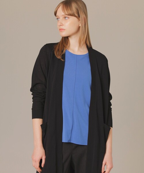 MACKINTOSH LONDON(マッキントッシュ ロンドン)の「コットンシルクニットカーディガン(カーディガン/ボレロ・レディース・イエロー/ブラック/オフホワイト・38)」の3枚目の写真