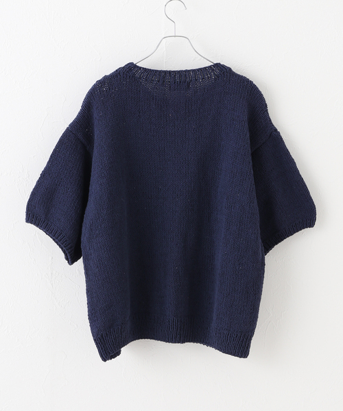 MacMahon Knitting Mills 七分袖　綿ニット セール】【MacMahon Knitting Mills / マクマホンニッティング