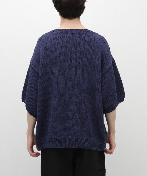 MacMahon Knitting Mills 七分袖　綿ニット セール】【MacMahon Knitting Mills / マクマホンニッティング