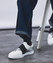 alfredoBANNISTER | 【ELASTIC TRAINER】ベルトライン切替 スリッポン/スニーカー(スリッポン)