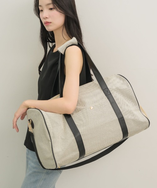 新色登場！】レザー切り替えショルダー/ボストンバッグ