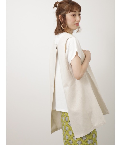 Lugnoncure（ルノンキュール）の「リネンブレンドジレ（ベスト・レディース・ネイビー/オレンジ/オフホワイト・F）」の17枚目の写真