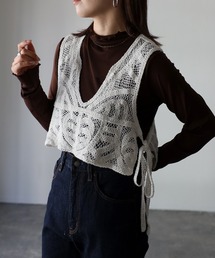 Riberry | かぎ編みレースビスチェ(ベスト)