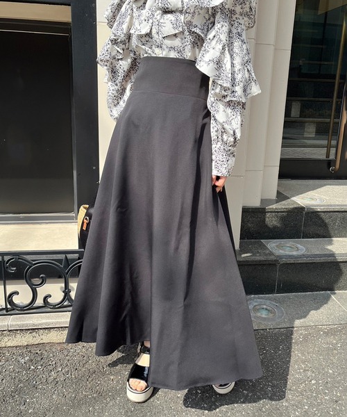 one after another NICE CLAUP(ワンアフターアナザーナイスクラップ)の「Lサイズ追加/バックレースアップフレアスカート【WEB限定商品】(スカート・レディース・ブラック/ベージュ/ブラウン・LARGE/MEDIUM/SMALL)」の11枚目の写真