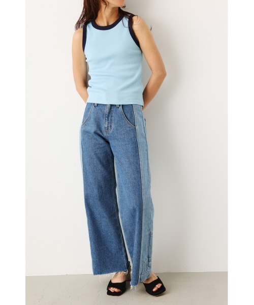 RODEO CROWNS WIDE BOWL（ロデオクラウンズワイドボウル）の「バイカラータンクトップ（タンクトップ・レディース・アイボリー/グリーン/ブルー・FREE）」の19枚目の写真