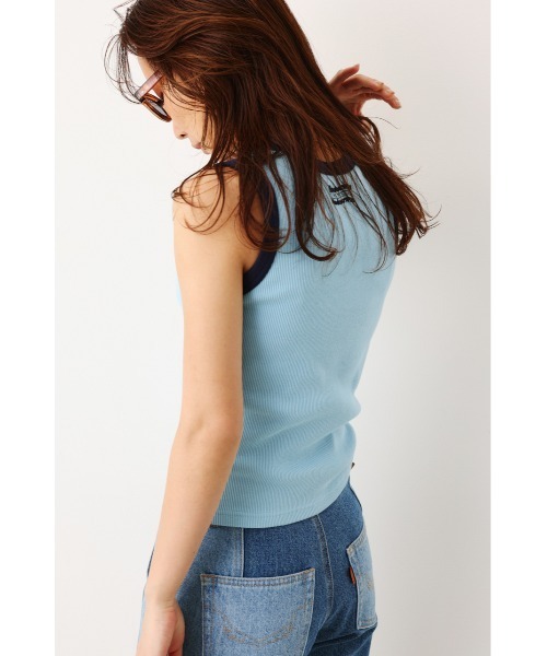 RODEO CROWNS WIDE BOWL（ロデオクラウンズワイドボウル）の「バイカラータンクトップ（タンクトップ・レディース・アイボリー/グリーン/ブルー・FREE）」の8枚目の写真