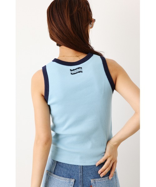 RODEO CROWNS WIDE BOWL（ロデオクラウンズワイドボウル）の「バイカラータンクトップ（タンクトップ・レディース・アイボリー/グリーン/ブルー・FREE）」の10枚目の写真