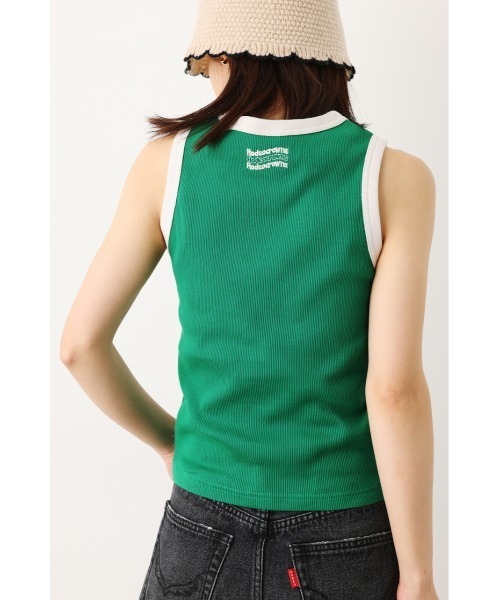 RODEO CROWNS WIDE BOWL（ロデオクラウンズワイドボウル）の「バイカラータンクトップ（タンクトップ・レディース・アイボリー/グリーン/ブルー・FREE）」の4枚目の写真