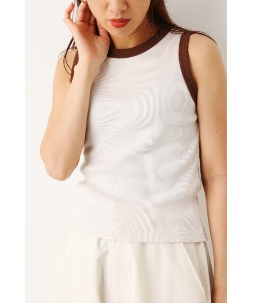 RODEO CROWNS WIDE BOWL（ロデオクラウンズワイドボウル）の「バイカラータンクトップ（タンクトップ・レディース・アイボリー/グリーン/ブルー・FREE）」の13枚目の写真