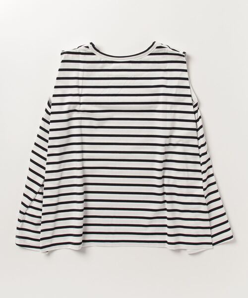 BEAVER（ビーバー）の「B omnivore/ビーオムニボー　度詰め天竺ボーダーノースリーブ（タンクトップ・レディース・レッド/ネイビー・F）」の3枚目の写真