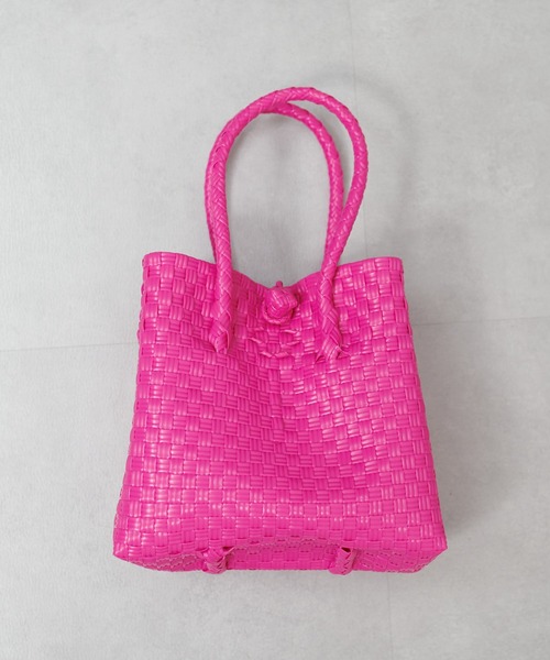natural couture（ナチュラルクチュール）の「パサールバッグスクエアＳＳ（ショルダーバッグ・レディース・ピンク系その他/ピンク/イエロー/ライトグレー・FREE）」の4枚目の写真