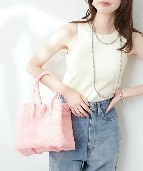 natural couture（ナチュラルクチュール）の「パサールバッグスクエアＳＳ（ショルダーバッグ・レディース・ピンク系その他/ピンク/イエロー/ライトグレー・FREE）」の20枚目の写真