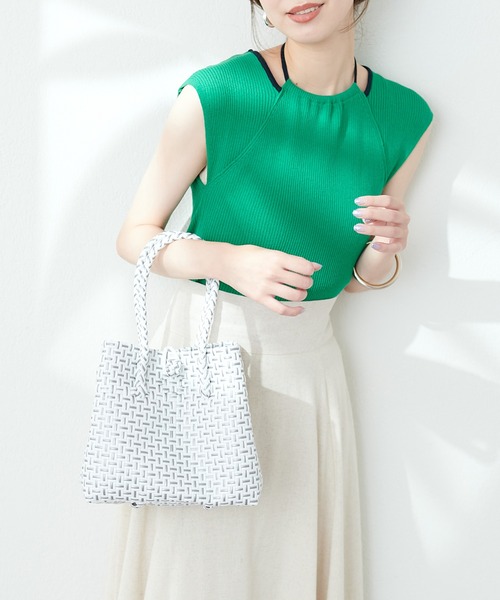 natural couture（ナチュラルクチュール）の「パサールバッグスクエアＳＳ（ショルダーバッグ・レディース・ピンク系その他/ピンク/イエロー/ライトグレー・FREE）」の10枚目の写真