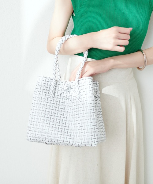 natural couture（ナチュラルクチュール）の「パサールバッグスクエアＳＳ（ショルダーバッグ・レディース・ピンク系その他/ピンク/イエロー/ライトグレー・FREE）」の9枚目の写真