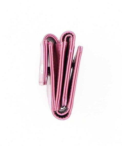 X-girl（エックスガール）の「＊METALLIC FAUX LEATHER MINI WALLET（財布・レディース・シルバー/ライトブルー/ピンク・ONE SIZE）」の6枚目の写真