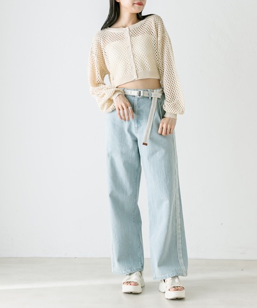 OLIVE des OLIVE(オリーブデオリーブ)の「ダブルフロントメッシュカーディガン 1031050250(カーディガン/ボレロ・レディース・ラベンダー/アイボリー/ブラック/オフホワイト・FREE)」の15枚目の写真